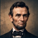 Illustrated portrait of Abraham Lincoln